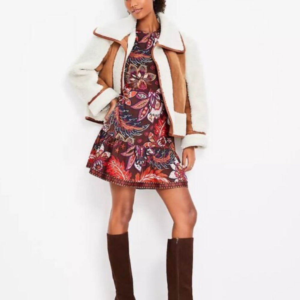 LOFT Multicolor Floral Mini Dress - Picture 4 of 13